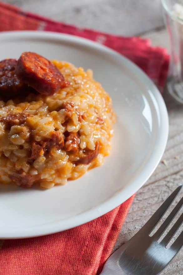 Risotto chorizo façon Cyril Lignac