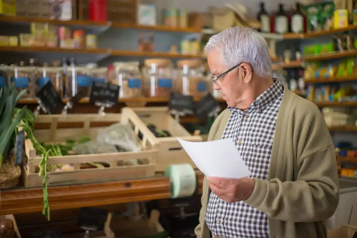Lecture attentive d'une étiquette d'aliment pour identifier les ingrédients